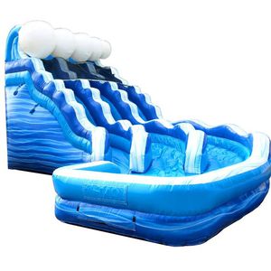 19' Double Lane Curved Water Slide rental nh